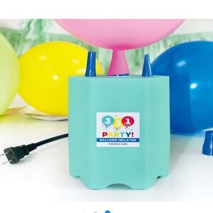 Party City Balloon Inflator - Aqua Mint - New in Box